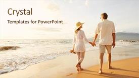  Presentation with happy retirement - Cool new PPT layouts with beach travel vacation retirement backdrop and a cream colored foreground