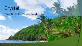  Presentation with landscape juridic - Slides with beach trees - shore landscape tranquility background and a light blue colored foreground