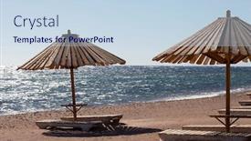 Presentation with umbrella - Cool new theme with beach-umbrella backdrop and a sky blue colored foreground