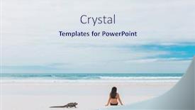  Presentation with ecuador - Slide deck enhanced with beach-vacation-galapagos-islands-tourist background and a sky blue colored foreground