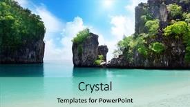  Presentation with thailand - Colorful slides enhanced with beach view - island in thailand backdrop and a seafoam green colored foreground