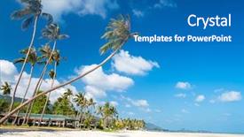  Presentation with zoo - PPT layouts with beach view at samui aquarium and zoo thailand background and a teal colored foreground