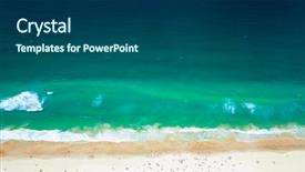  Presentation with paradise - Cool new theme with beach view from q1 australia backdrop and a ocean colored foreground