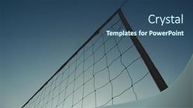  Presentation with volleyball net - Amazing presentation having beach-volleyball-net-at-dawn backdrop and a ocean colored foreground