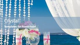  Presentation with tropical wedding - Cool new presentation with beach wedding set up tropical backdrop and a teal colored foreground