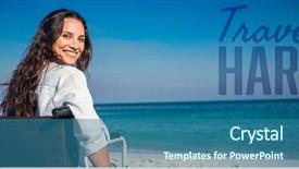  Presentation with rajasthan travel indian cameleer - Audience pleasing PPT theme consisting of beach wheelchair - travel hard against portrait backdrop and a ocean colored foreground