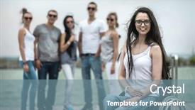  Presentation with disabled people - Slide deck consisting of beach wheelchair - young people on the pier background and a seafoam green colored foreground