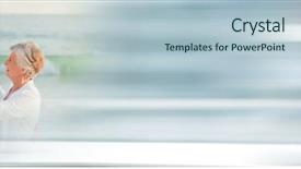  Presentation with dancing - PPT theme with beach with blurry grey transition background and a light blue colored foreground