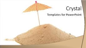  Presentation with sitting teddy bear isolated - Amazing theme having parasol for shadow isolate backdrop and a white colored foreground