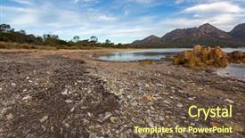  Presentation with mountain view - Beautiful theme featuring beach with view of hazard backdrop and a tawny brown colored foreground