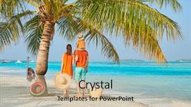  Presentation with family tree - Audience pleasing presentation theme consisting of boy under the palm tree backdrop and a soft green colored foreground