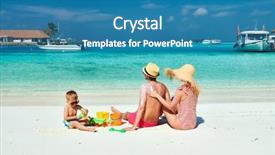  Presentation with old couple - PPT theme featuring beach young couple with three background and a teal colored foreground