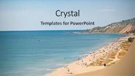  Presentation with beach sands - Amazing presentation design having beach zlatni piasci in bulgaria backdrop and a light blue colored foreground