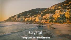  Presentation with legislative - Presentation design featuring beachfront view of the legislative background and a violet colored foreground