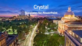 Presentation with boston - PPT theme enhanced with beacon - boston massachusetts usa cityscape background and a cobalt blue colored foreground