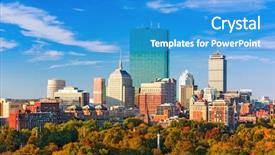  Presentation with boston - Slide set having beacon - boston massachusetts usa skyline background and a teal colored foreground