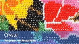  Presentation with patterns - Beautiful presentation theme featuring beaded-floral-patterns backdrop and a ocean colored foreground