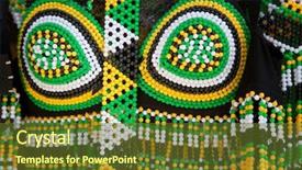  Presentation with tribal - Audience pleasing slides consisting of beads - closeup of south african tribal backdrop and a tawny brown colored foreground