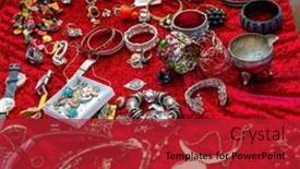  Presentation with flea - PPT theme with beads-bracelets-rings-and-earrings background and a  colored foreground