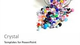  Presentation with hobbies - Cool new PPT theme with beads-in-glass-jars backdrop and a white colored foreground