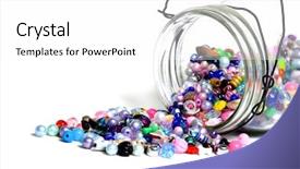  Presentation with hobbies - Beautiful PPT theme featuring beads in glass jars backdrop and a white colored foreground