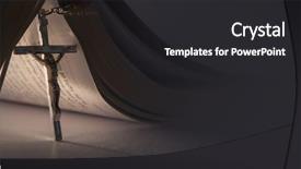  Presentation with open bible - Presentation theme consisting of beads propping open the bible background and a dark gray colored foreground