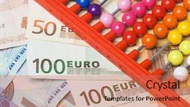  Presentation with bracelet beads - PPT layouts enhanced with beads with euro european money background and a  colored foreground