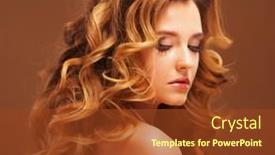  Presentation with hair care - Amazing slide set having beaity-and-fashion-concept-blond backdrop and a tawny brown colored foreground