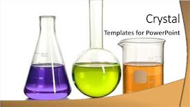  Presentation with glassware - Audience pleasing presentation design consisting of beaker - laboratory glassware isolated over white backdrop and a white colored foreground