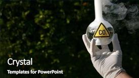  Presentation with carbon dioxide - Amazing theme having beaker filled with co2 representing backdrop and a black colored foreground