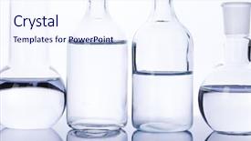  Presentation with laboratory - Audience pleasing theme consisting of beaker water - glass in laboratory backdrop and a sky blue colored foreground