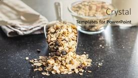  Presentation with oat - Presentation theme having beakfast-cereals-in-scoop-healthy background and a soft green colored foreground