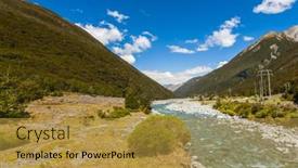  Presentation with new zealand - Presentation having bealey-river-could-be-found background and a gold colored foreground