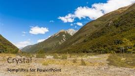  Presentation with new zealand - PPT theme having bealey-river-could-be-found background and a  colored foreground