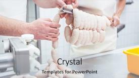  Presentation with butchery - Slide set consisting of beam in a chain background and a light gray colored foreground