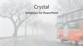  Presentation with fog network - Beautiful PPT theme featuring beamriding - washington dc in fog backdrop and a white colored foreground