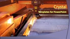  Presentation with industrial machine - Audience pleasing presentation consisting of beams - part of large industrial machine backdrop and a tawny brown colored foreground