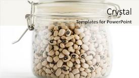  Presentation with black eye doctor - Presentation theme featuring bean counting - black eyed peas background and a soft green colored foreground