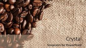 Presentation with red coffee bean - Audience pleasing slide deck consisting of bean is on the burlap backdrop and a coral colored foreground
