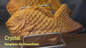  Presentation with japanese - Cool new PPT theme with bean paste in a standard backdrop and a tawny brown colored foreground