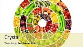  Presentation with fruits - Beautiful PPT theme featuring electric cable close-up with glowing electricity lightning backdrop and a navy blue colored foreground