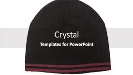  Presentation with coffee beans on a white - Theme consisting of beanie-hat-isolated background and a dark gray colored foreground