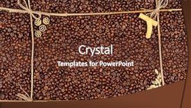  Presentation with coffee beans on a white - Presentation theme having beans and pasta with tree background and a tawny brown colored foreground