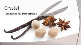  Presentation with vanilla - Cool new presentation with beans flower - vanilla with nutmeg and anise backdrop and a white colored foreground