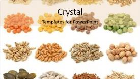  Presentation with shots - PPT layouts enhanced with beans legumes - cereal grain and seeds collection background and a lemonade colored foreground