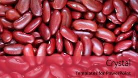  Presentation with kidney bean - Presentation having beans legumes - kidney bean background and a red colored foreground