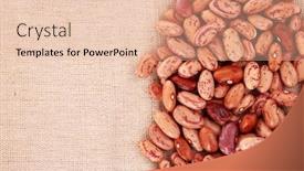  Presentation with beans - Slides having beans-on-the-fabric-background background and a lemonade colored foreground