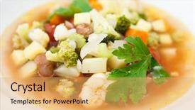  Presentation with celery - Beautiful PPT theme featuring thick soup of italian origin backdrop and a yellow colored foreground