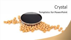  Presentation with soy sauce - Slide set enhanced with beans with dark soy sauce background and a white colored foreground