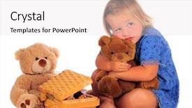  Presentation with teddy bear - PPT layouts featuring bear and small opened picnic background and a lemonade colored foreground